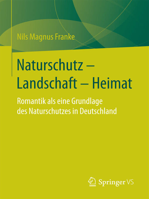 Title details for Naturschutz – Landschaft – Heimat by Nils Magnus Franke - Available